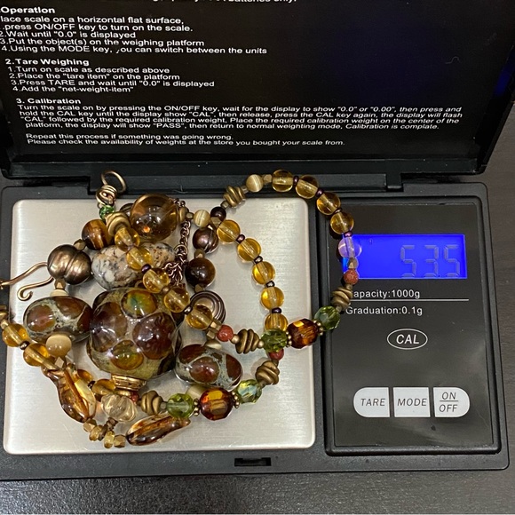 Handmade Lampwork Beads Fall Theme Beaded Necklace - Picture 6 of 11